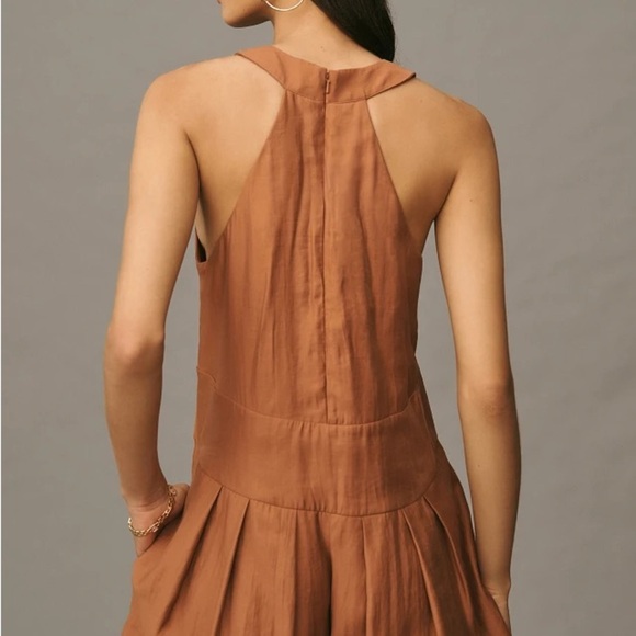 Anthropologie | BY ANTHROPOLOGIE SLEEVELESS V-NECK PINAFORE ROMPER | Large | NWT - Picture 3 of 11